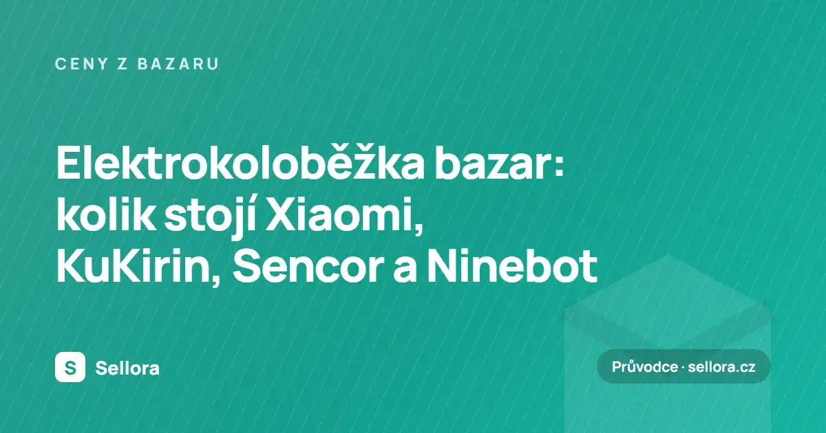 Elektrokoloběžka bazar: kolik stojí Xiaomi, KuKirin, Sencor a Ninebot (2026)