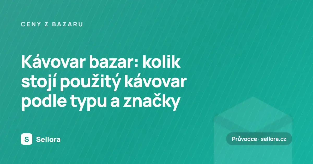 Kávovar bazar: kolik stojí použitý kávovar podle typu a značky (2026)