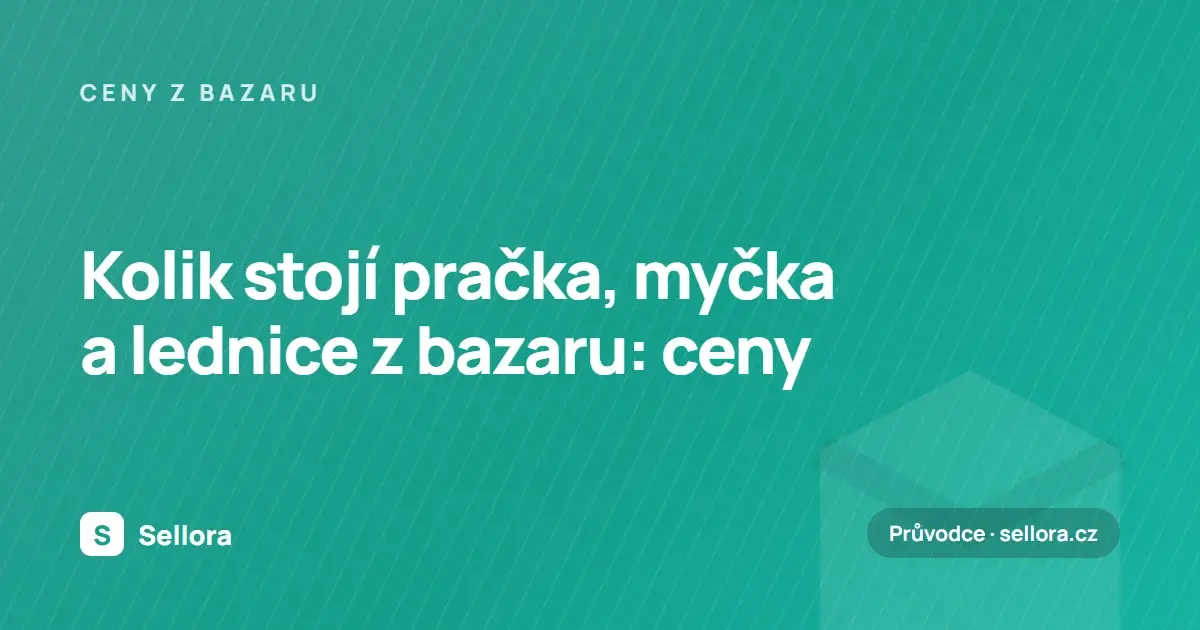 Kolik stojí pračka, myčka a lednice z bazaru: ceny 2026