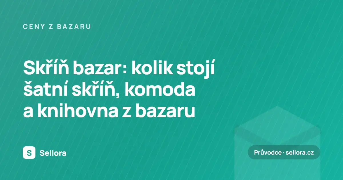 Skříň bazar: kolik stojí šatní skříň, komoda a knihovna z bazaru (2026)
