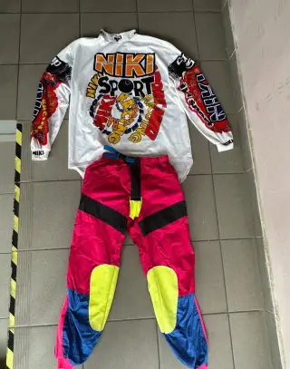 Motokrosové retro kalhoty a dres NIKI (nové)