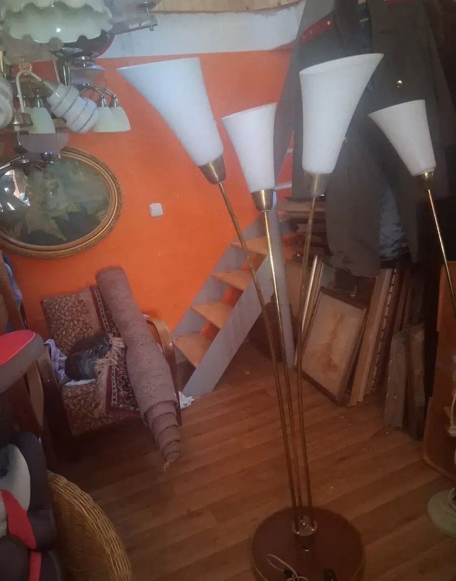 Starožitná Retro stojací lampa - Brusel expo 58