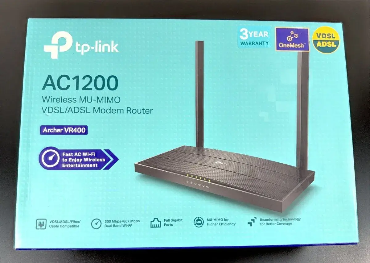 TP-LINK Archer VR400 VDSL2 modem router