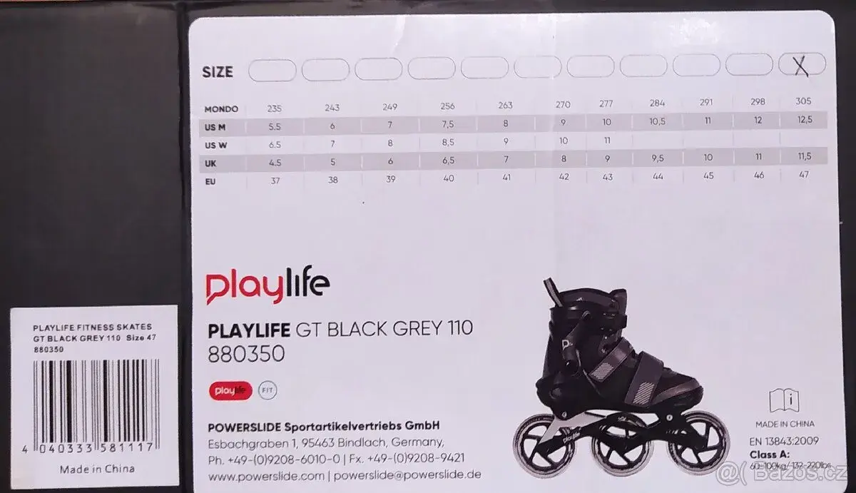 PLAYLIFE GT BLACK GREY 110