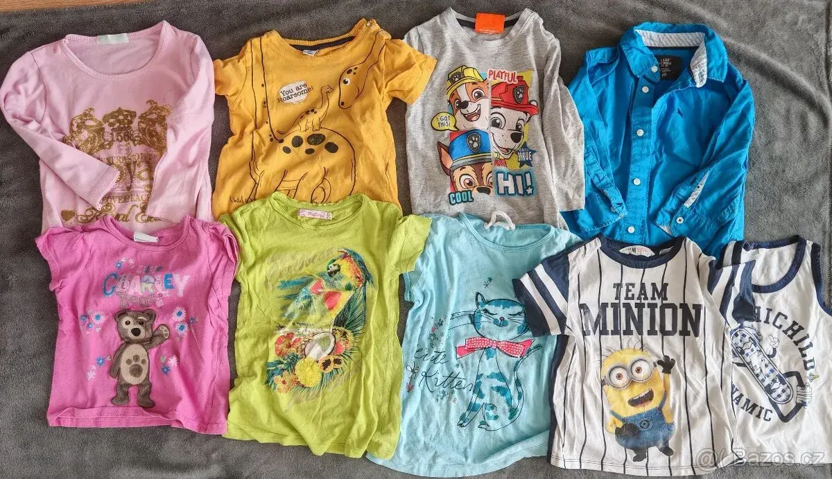 tričko krátký dlouhý rukáv, košile H&M vel 92,18 - 24 měsíců