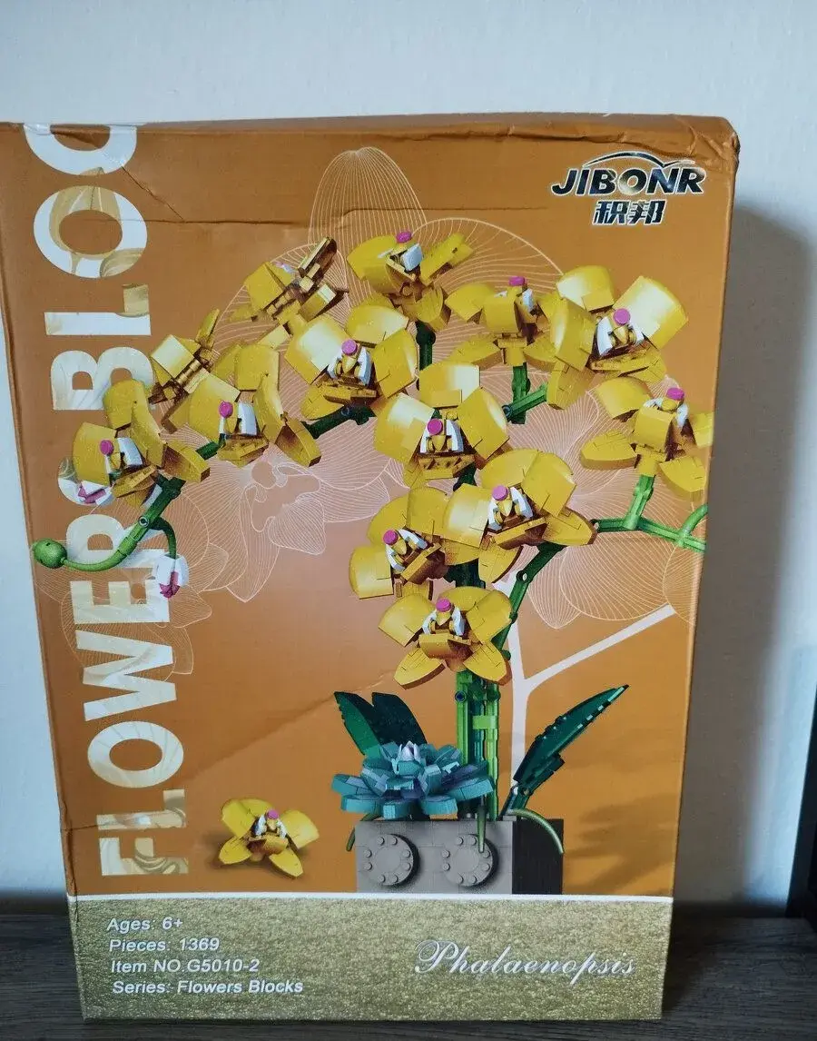 Stavebnice: Orchidej dílku 1369 žlutá