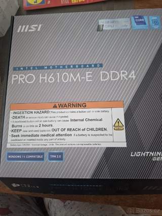 Základní deska MSI PRO H610M-E DDR4 – Nová, v záruce
