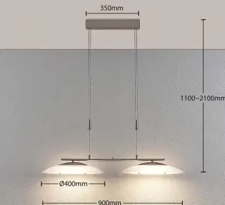 LED Stmívatelný lustr na lanku 2xLED/11,5W nový v krabici
