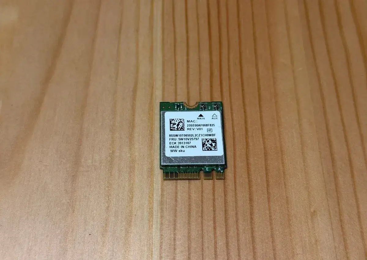 WiFi karta Realtek RTL8852AE Wi-Fi 6 Bluetooth M.2