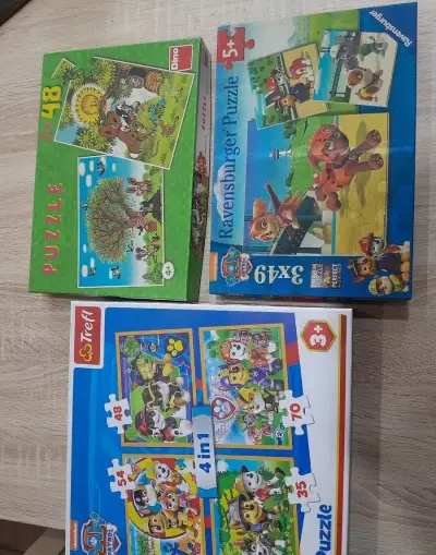 3 x krabice puzzle