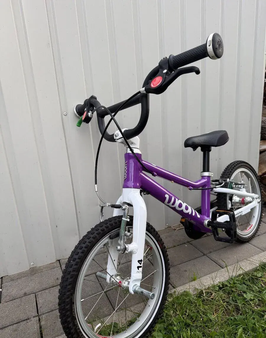 Lehké dětské kolo Woom 2 fialové 14”