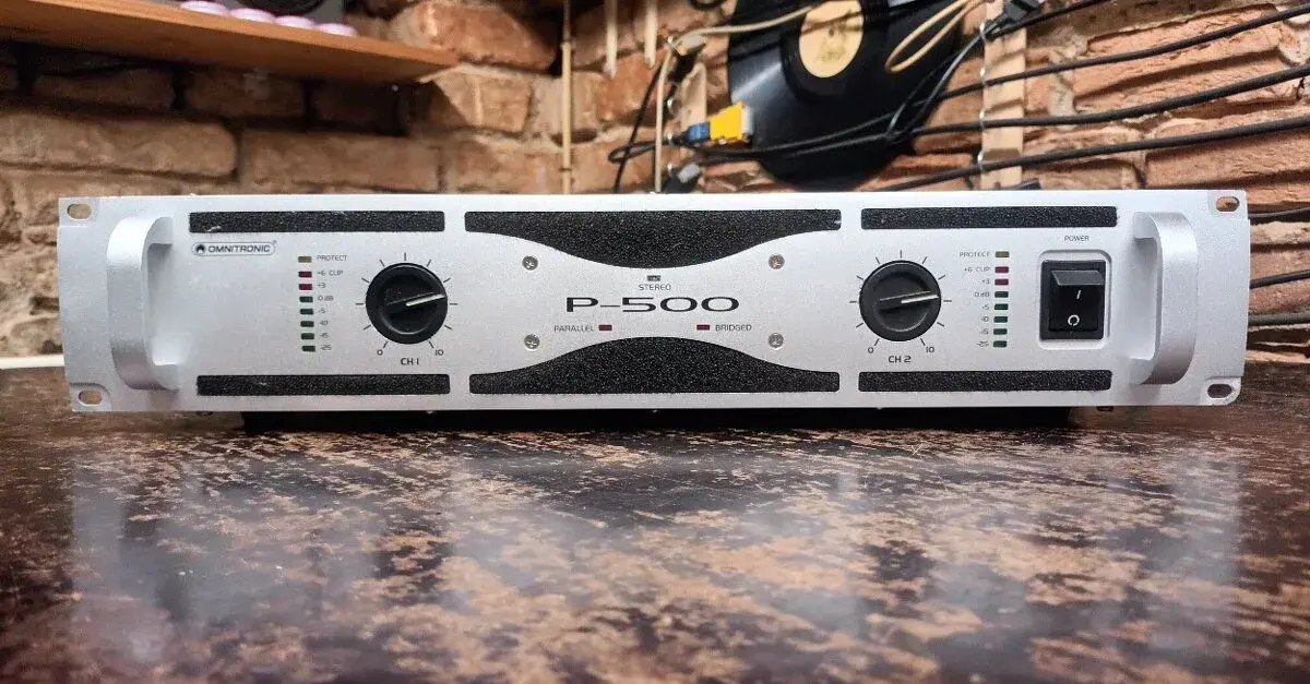 Zesilovač Omnitronic P-500 + repro Omnitronic DX-1022