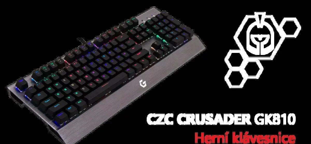 CZC.Gaming Crusader, herní klávesnice, Outemu Red, CZ