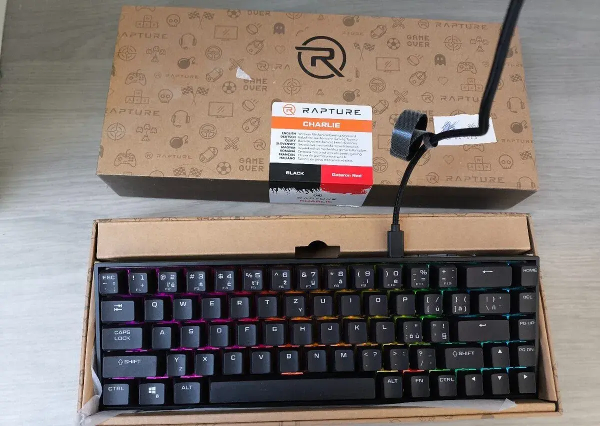 Rapture CHARLIE V2 Wireless CZ/SK RPT-GKW65GRD03B