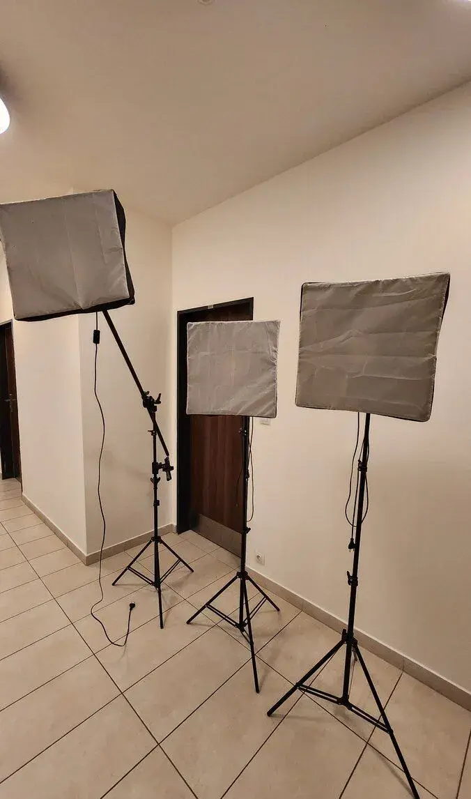 Studiové světlo TecTake – 3× softbox 50×50 cm (2 na stativec