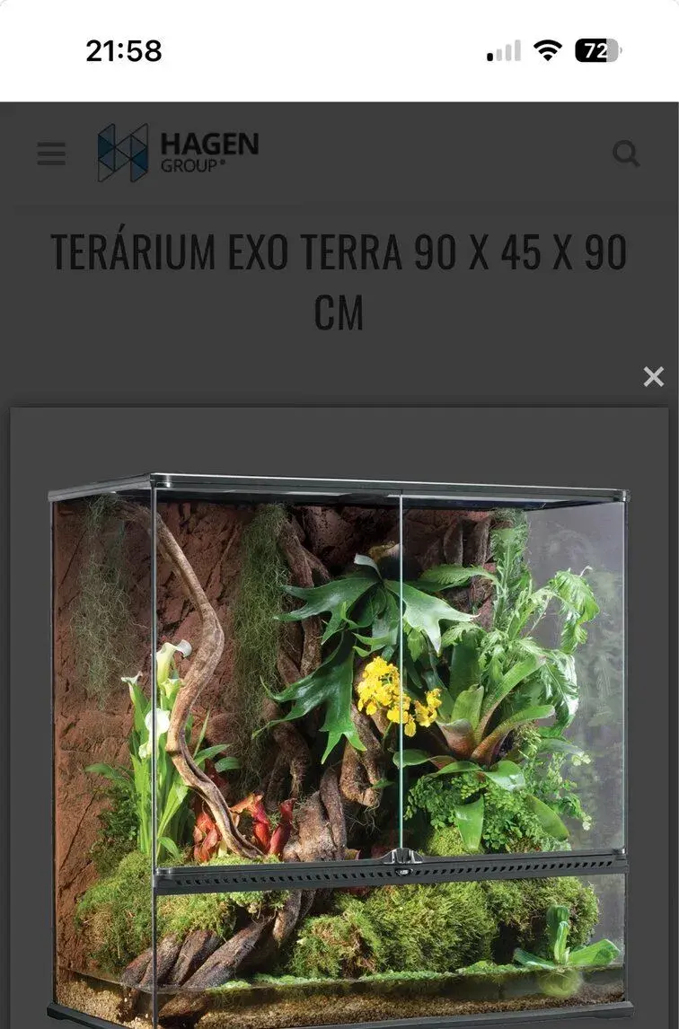 Terárium Exo terra 90x45x60