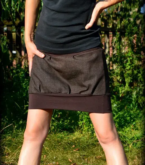 Dámská hnědá sukně "handmade" - vel. S