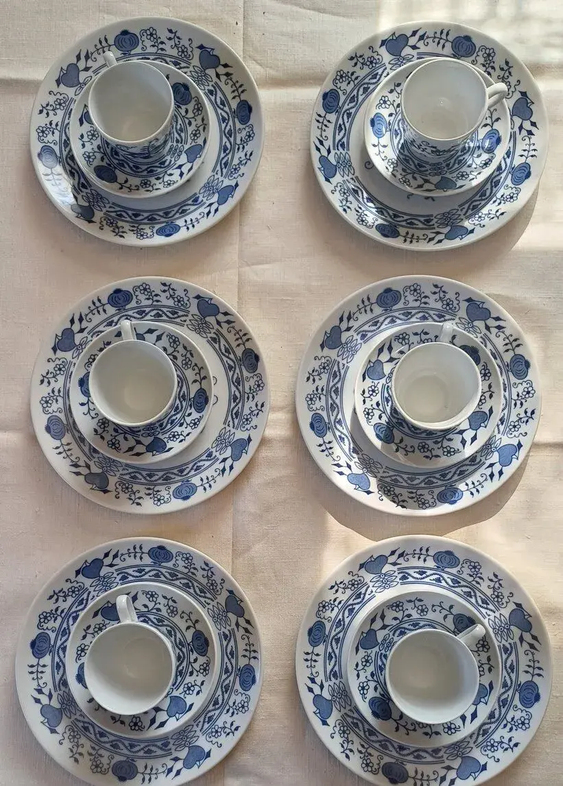 Cibulák – porcelánová kávová souprava, Bohemia Henriette