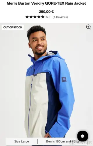 NOVÁ bunda Burton Veridry GORE-TEX Rain, S