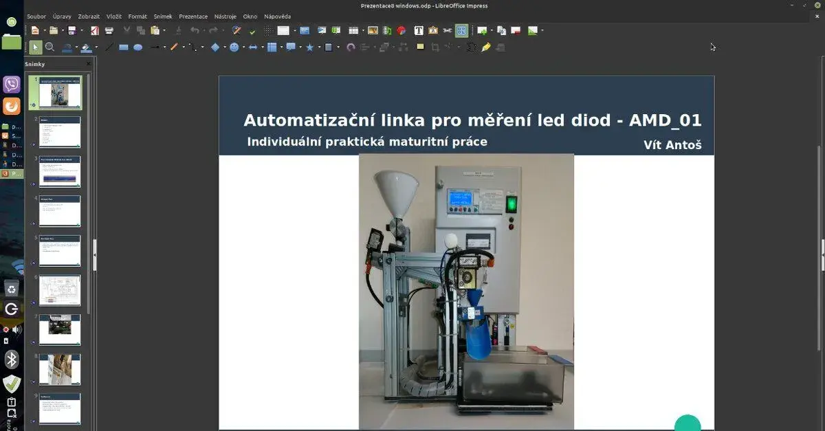 Automatizační linka pro měření led diod - maturitní práce