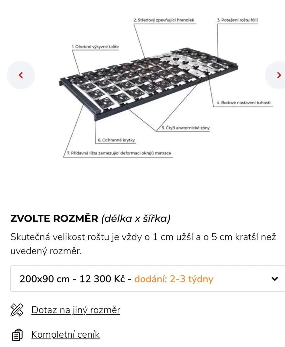 Rošty Varion 2x90x180