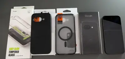 Google Pixel 9a 128 GB Obsidian + 2 pouzdra + sklo, záruka