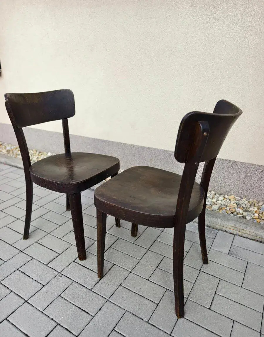 2 masivní starožitné židle Thonet_cena za kus