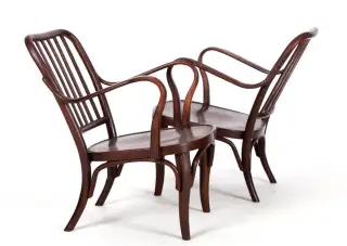 Křesílka, ohýbané židle TON, Thonet, J. Frank, 1945.
