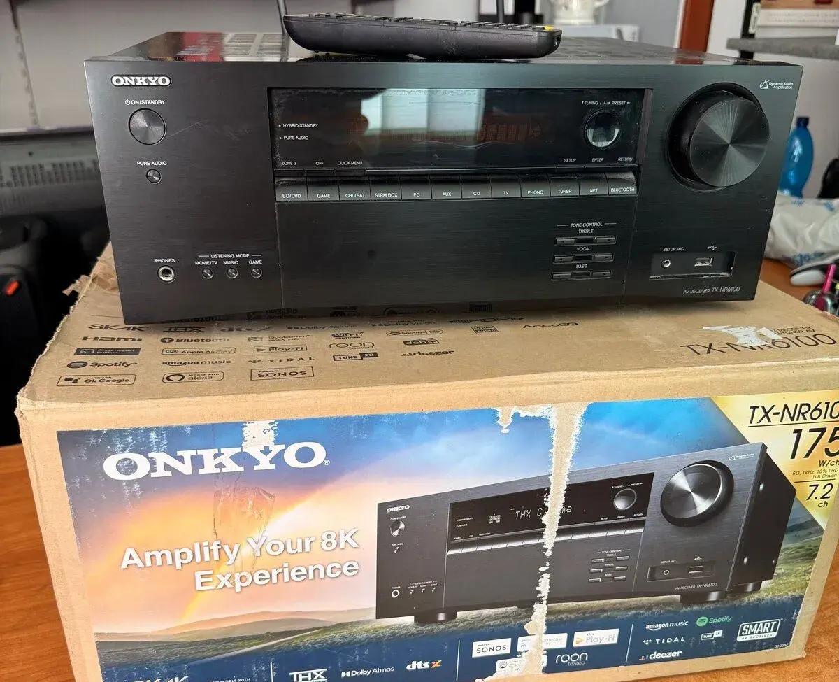 Onkyo TX-NR6100 – 7.2 AV receiver, 8K, Dolby Atmos, HDMI 2.1