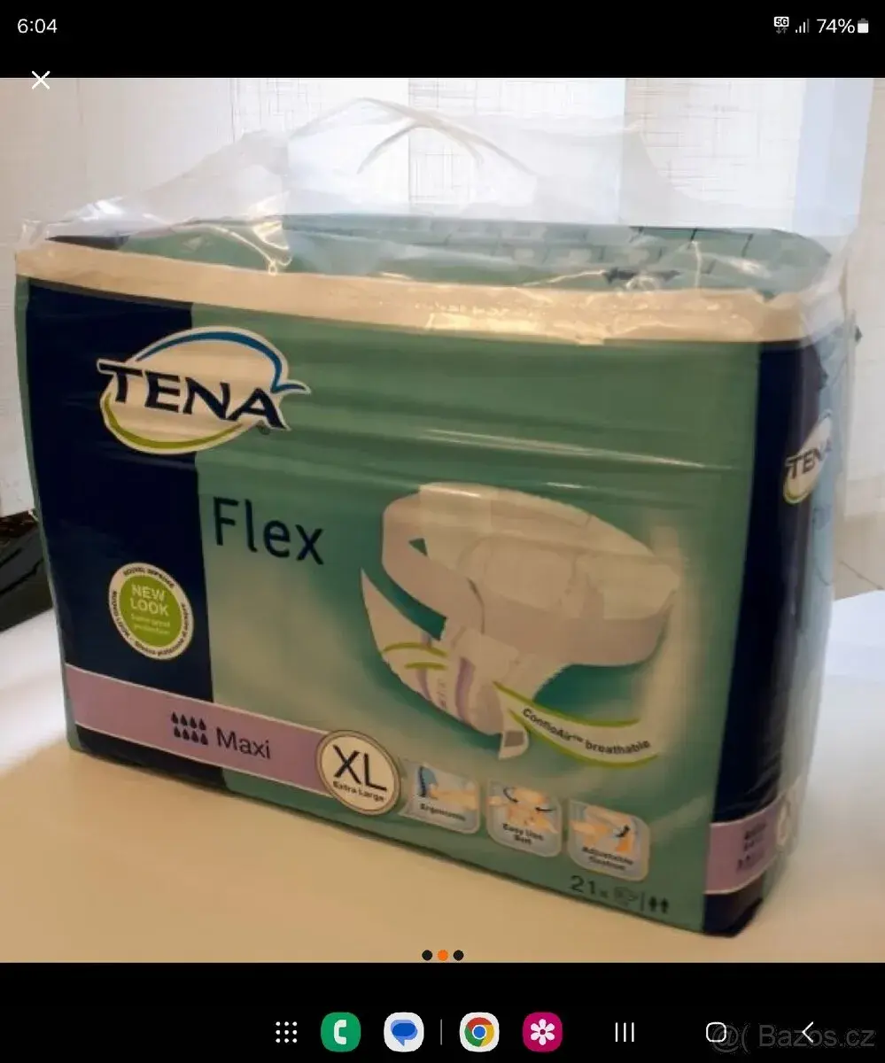 Inkontinentní plenky Tena Flex Maxi X-Lalrge, inkontinence