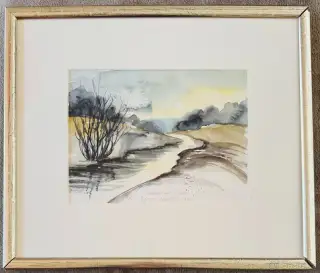 Obraz akvarel „Vollmond Schatten“