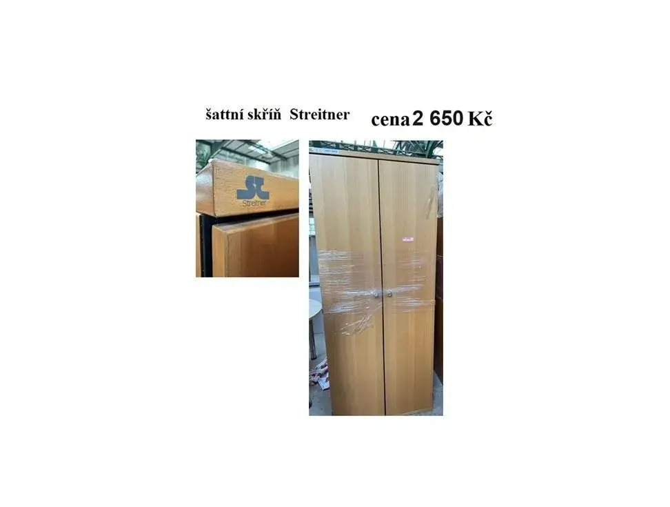 skříně 200 cm šatní dvoudveřové zamykatelné