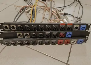 Rackové 19" panely XLR a speacon