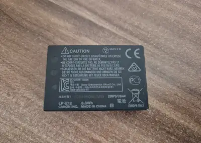 baterie Canon LP-E12 (7,2 V / 875 mAh / 6,3 Wh)