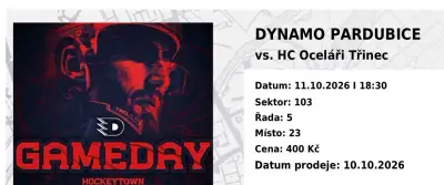 HC Dynamo Pardubice - HC Oceláři Třinec