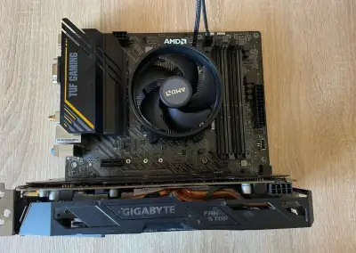 ASUS TUF Gaming B550M-E + RX 480 8GB