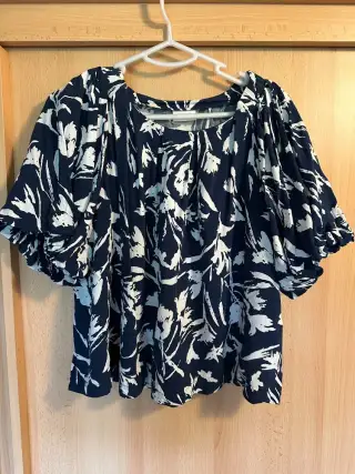 modro-bílá halenka S / 36 / 8· značka ·Vila