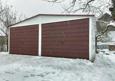 Plechová garáž, zahradní domek, moderní garáž, dvojgaráž