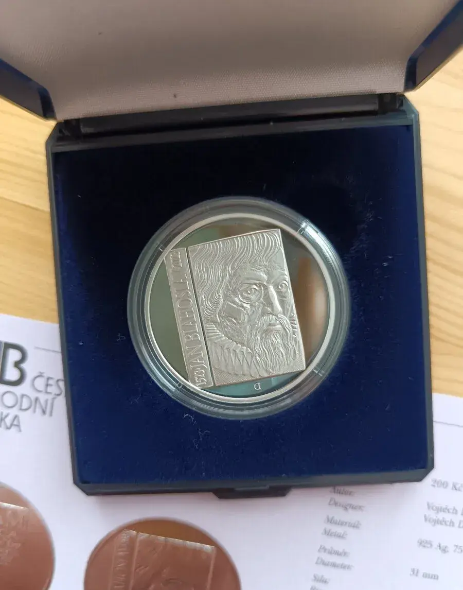 200kč ČNB Proof 2023 Jan Bohuslav