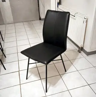 Kožené židle černé