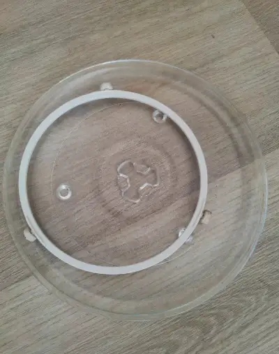 Skleněný talíř do mikrovlnky 27m cm, otočný kroužek