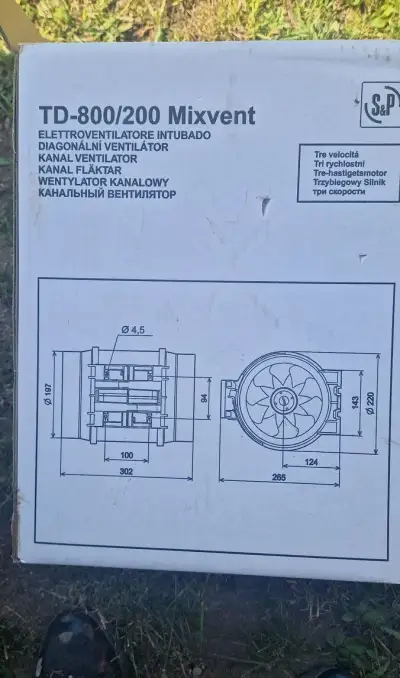 Ventilator TD 800/200 3v