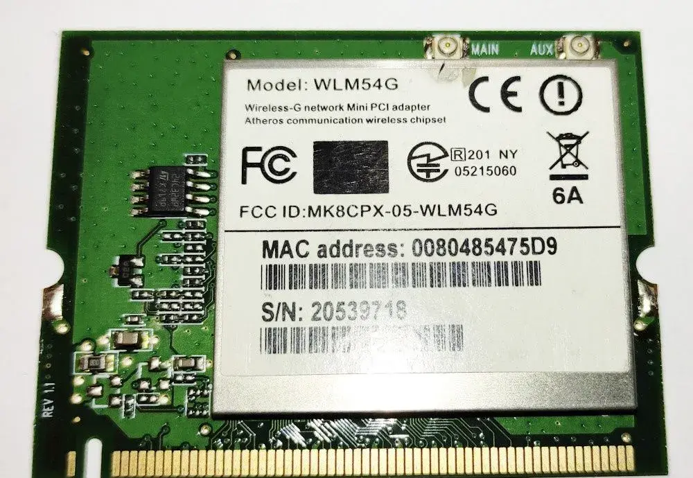 WiFi karta Compex mPCI WLM54G