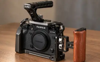 SmallRig klec + horní rukojeť + dřevěný boční grip pro Fujif