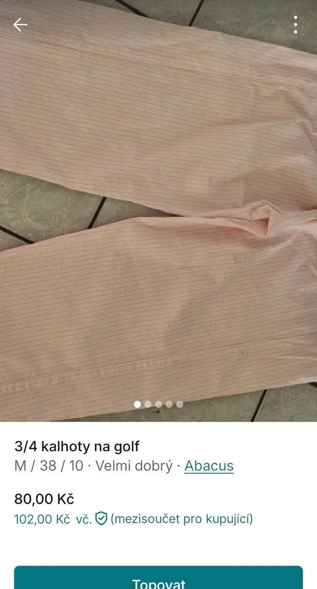 Kalhoty na golf Abacus
