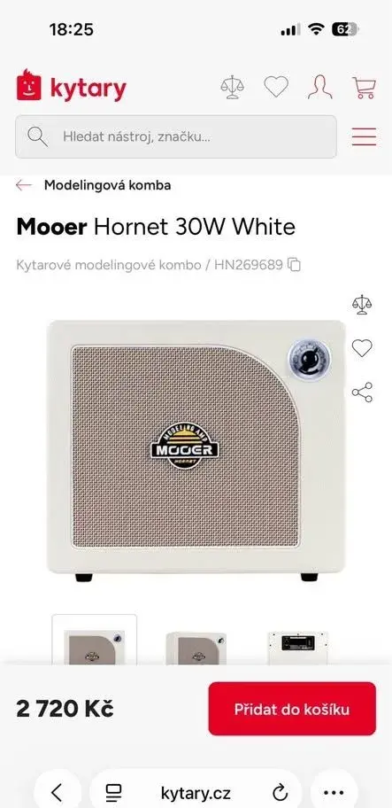Mooer Hornet 30W White Kytarové Kombo
