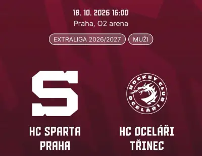 HC Sparta Praha - HC Oceláři Třinec 18.10. 2x vstupenka
