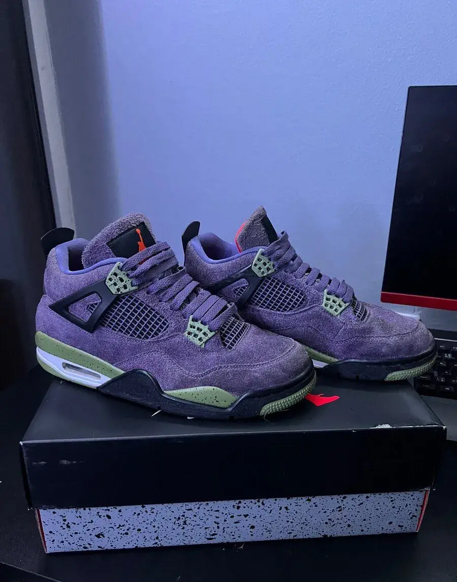 💚💜JORDAN 4 RETRO CANYON PURPLE💜💚