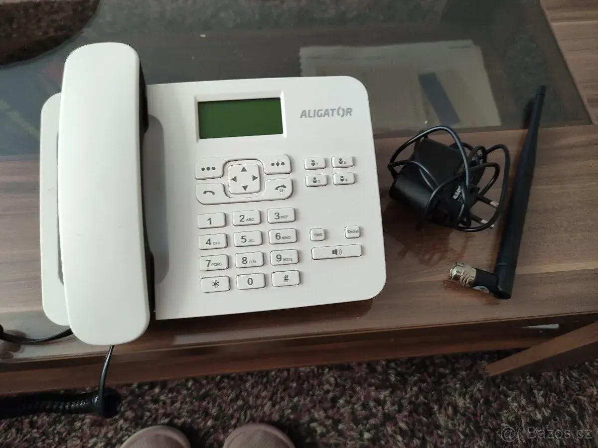 ALIGATOR T100 bílý, stolní GSM telefon