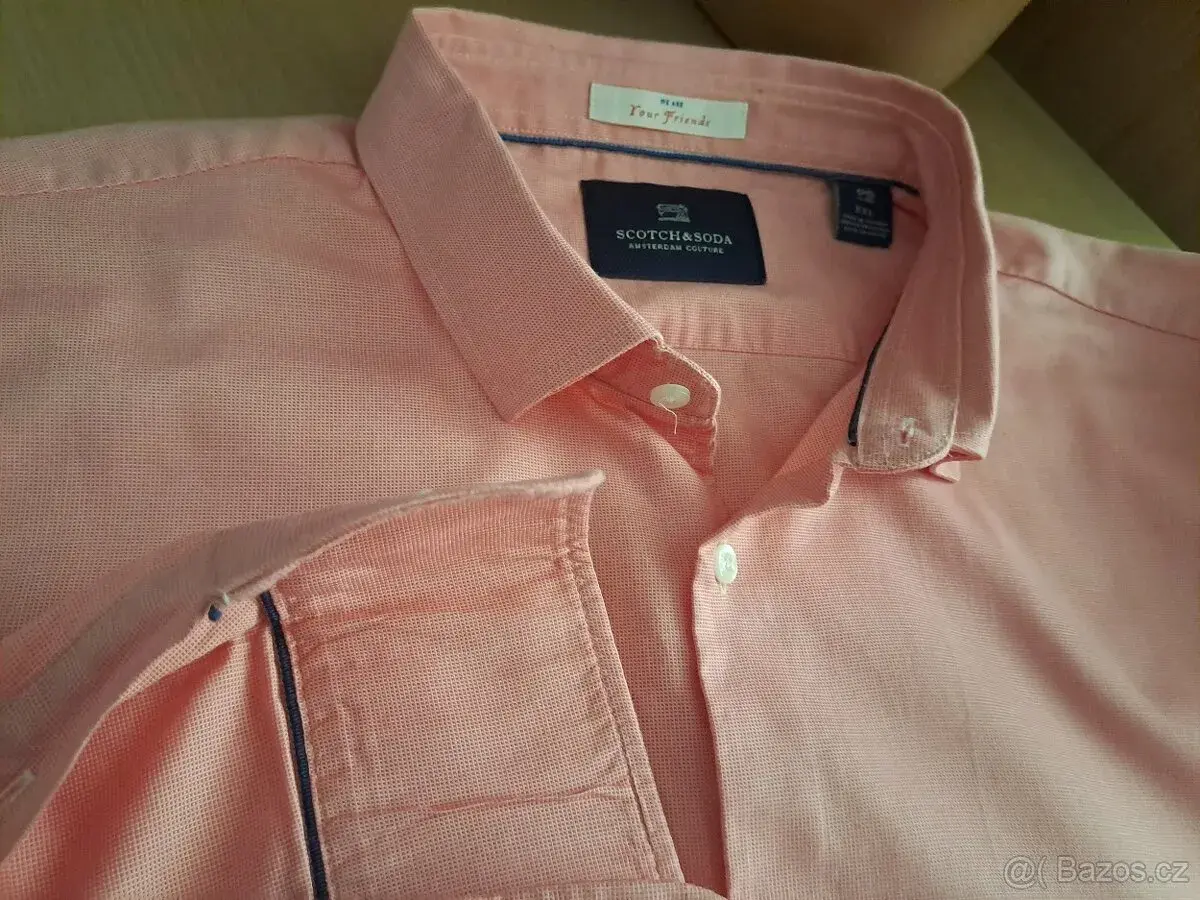 Pánská slim košile Scotch&Soda/XXL-L/2x60cm